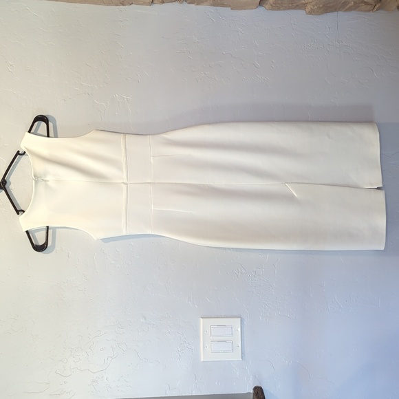 NWT KAREN MILLEN ITALIAN STRUCTURED WHITE DRESS - Picture 8 of 12